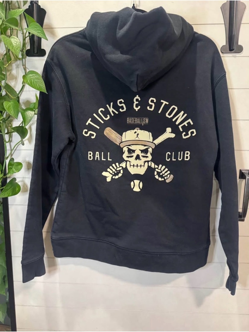 Sticks & Stones Black Graphic Hoodie